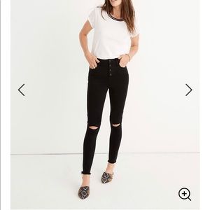 Madewell 10” roadtripper Jeggings button-front